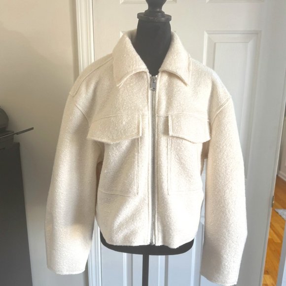 TRUTH Ivory Boucle Jacket - Sz M - Picture 1 of 6